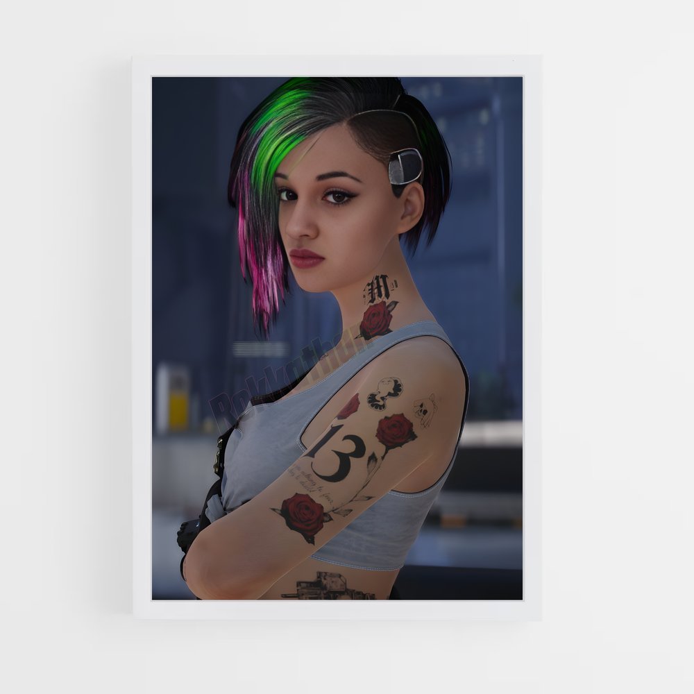 Poster Judy artistique – affiche Cyberpunk (vue 3)